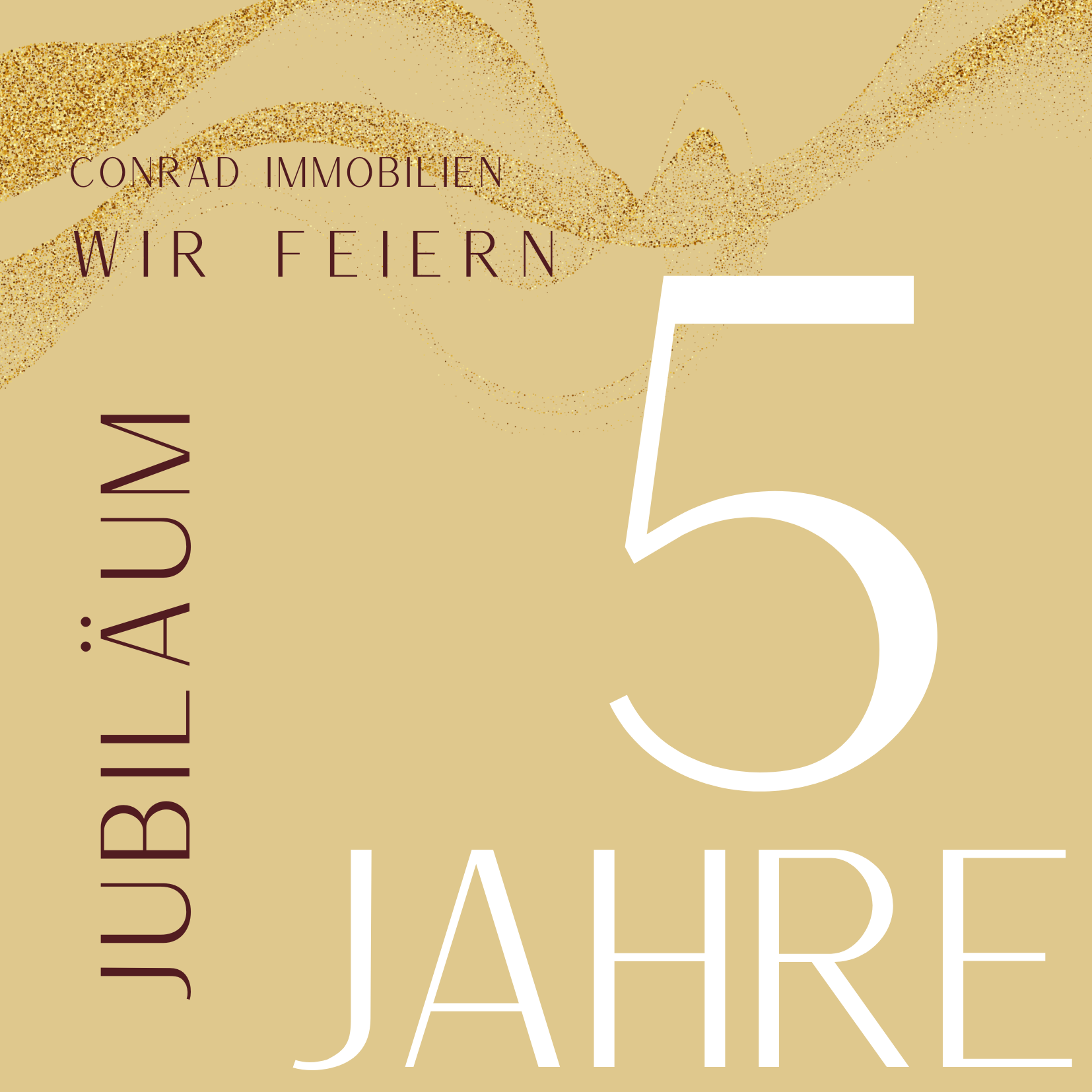 Altrosa Gold Professionell Event Firma Jubiläum Einladung 